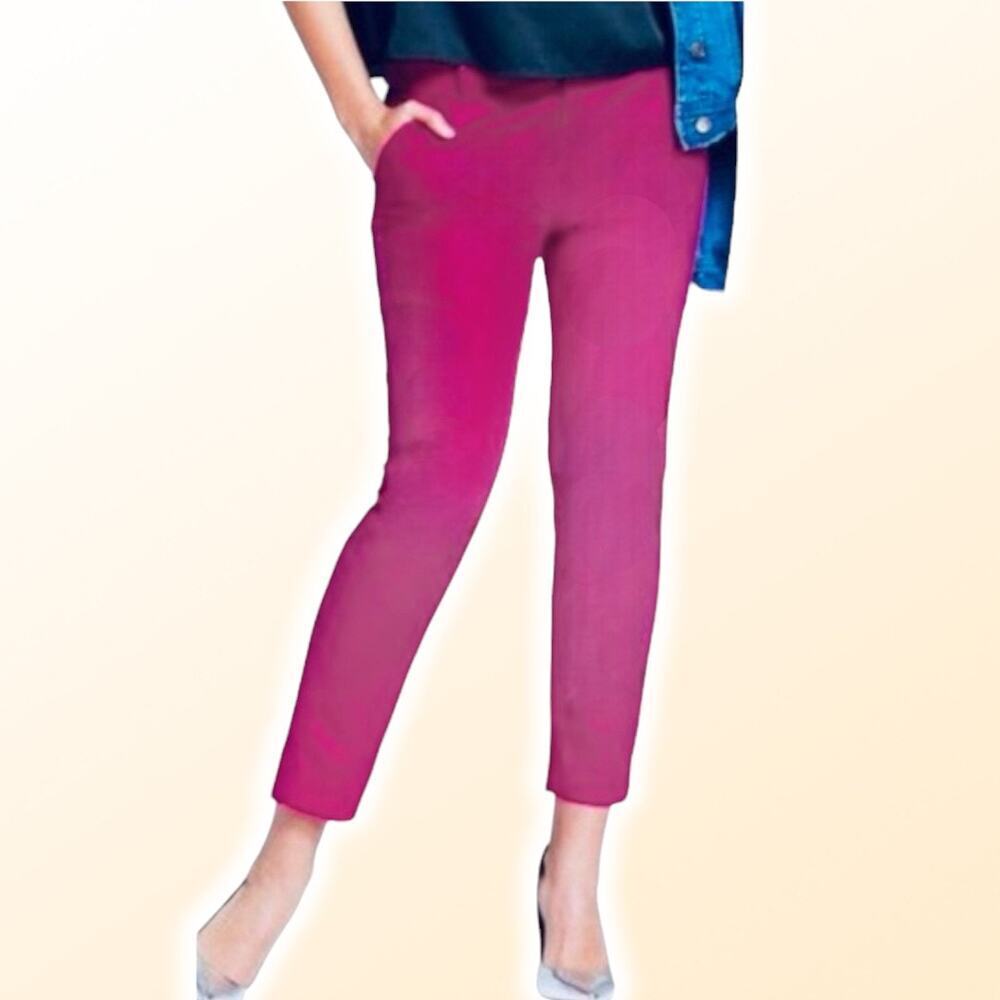 CYNTHIA STEFFE Washed Fuchsia Ankle Pant Sz 4